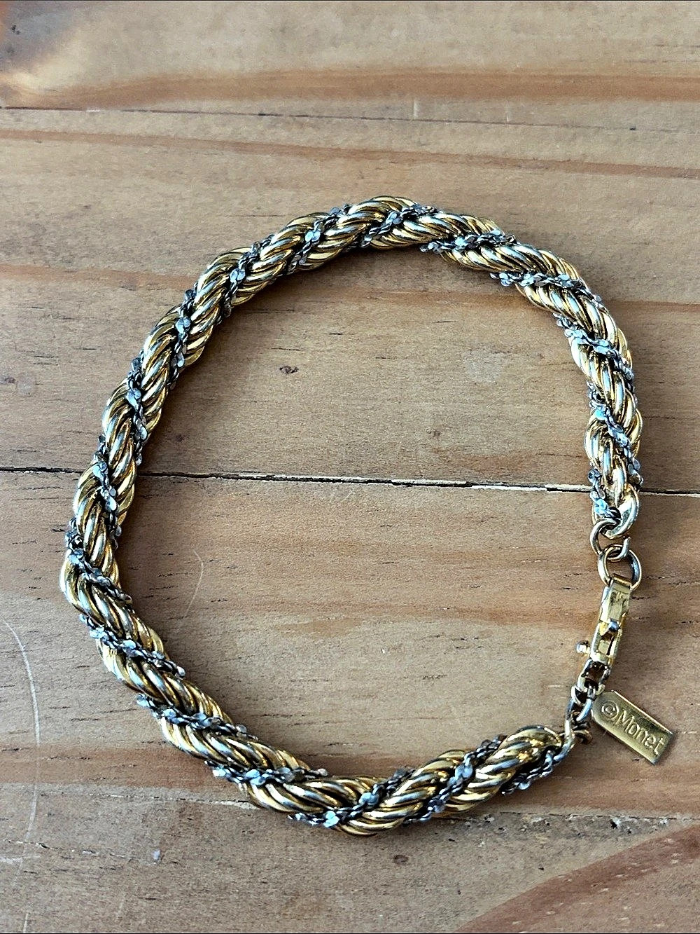 Monet Two-Tone Braided Bracelet